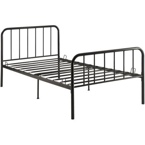 4D Concepts Bed in a Box Twin Metal Bed in Black